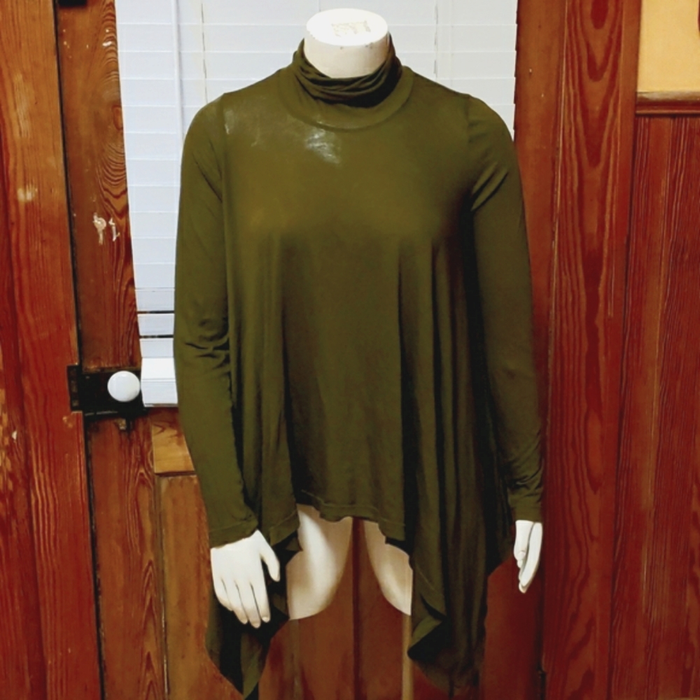 Like New 3 Dots Turtleneck Large Boho Shirt